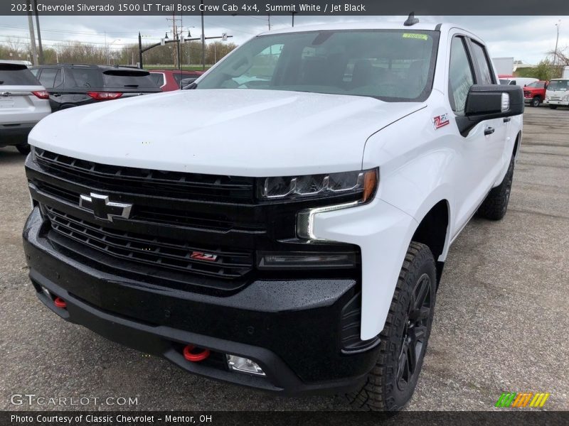 Summit White / Jet Black 2021 Chevrolet Silverado 1500 LT Trail Boss Crew Cab 4x4