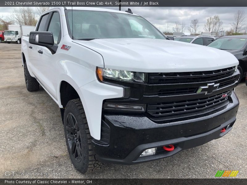 Summit White / Jet Black 2021 Chevrolet Silverado 1500 LT Trail Boss Crew Cab 4x4