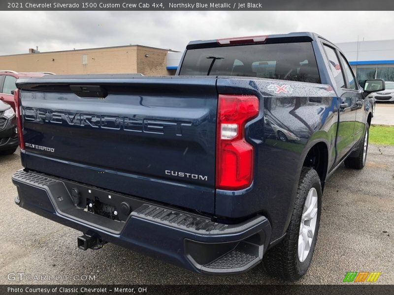 Northsky Blue Metallic / Jet Black 2021 Chevrolet Silverado 1500 Custom Crew Cab 4x4