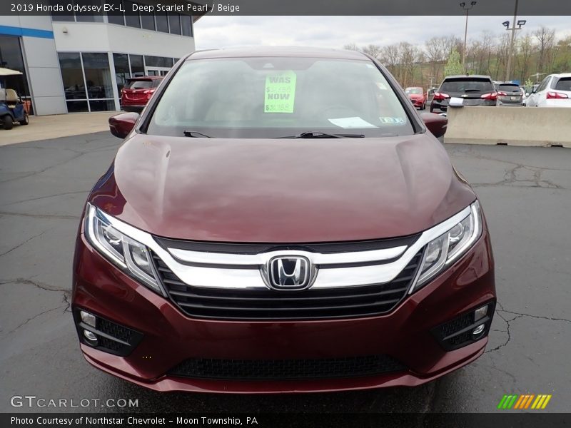Deep Scarlet Pearl / Beige 2019 Honda Odyssey EX-L