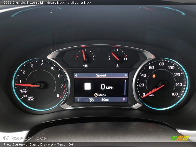 Mosaic Black Metallic / Jet Black 2021 Chevrolet Traverse LT