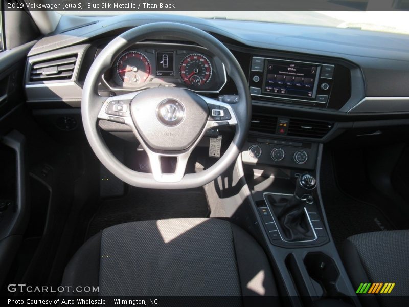 Blue Silk Metallic / Titan Black 2019 Volkswagen Jetta S