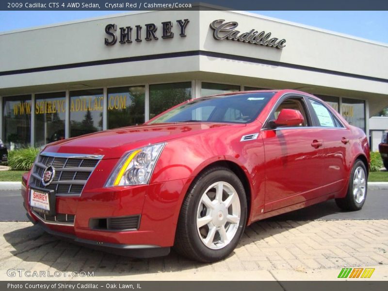 Crystal Red / Cashmere/Cocoa 2009 Cadillac CTS 4 AWD Sedan