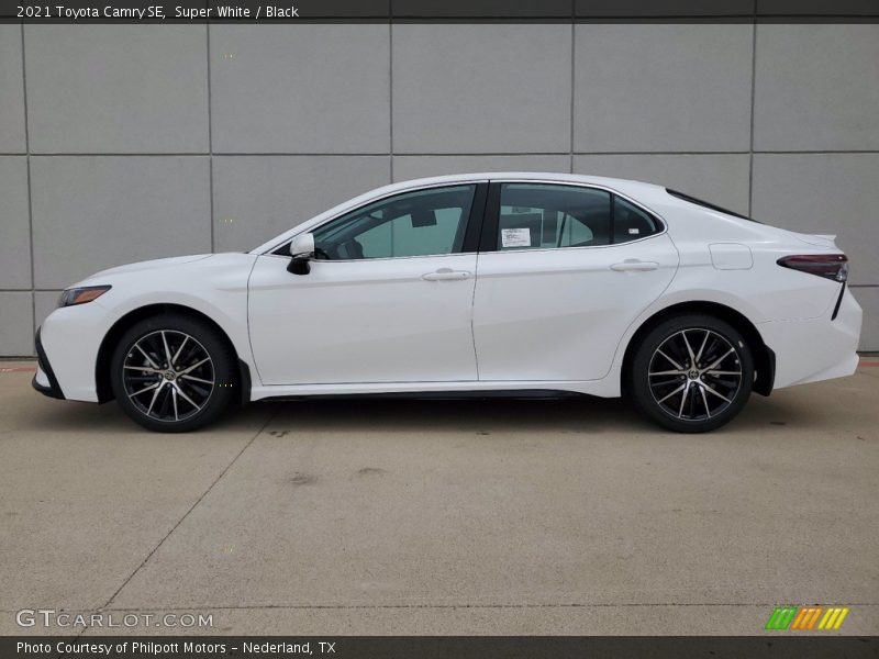 Super White / Black 2021 Toyota Camry SE