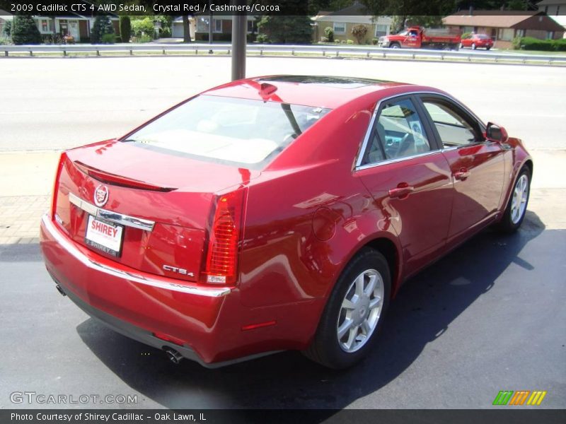 Crystal Red / Cashmere/Cocoa 2009 Cadillac CTS 4 AWD Sedan
