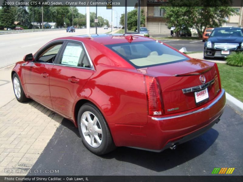 Crystal Red / Cashmere/Cocoa 2009 Cadillac CTS 4 AWD Sedan