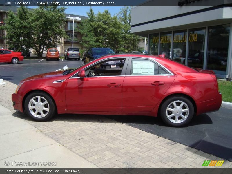 Crystal Red / Cashmere/Cocoa 2009 Cadillac CTS 4 AWD Sedan