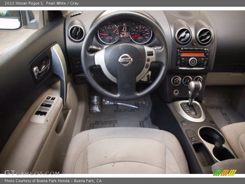 Pearl White / Gray 2013 Nissan Rogue S