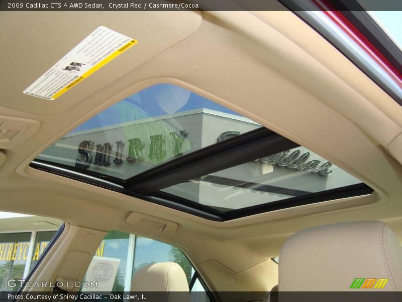 Crystal Red / Cashmere/Cocoa 2009 Cadillac CTS 4 AWD Sedan