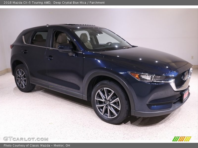 Deep Crystal Blue Mica / Parchment 2018 Mazda CX-5 Touring AWD