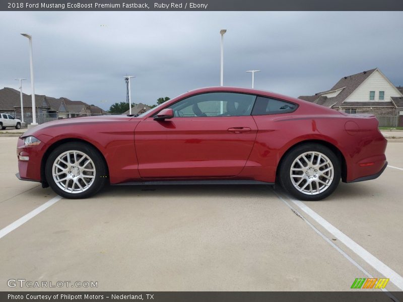 Ruby Red / Ebony 2018 Ford Mustang EcoBoost Premium Fastback