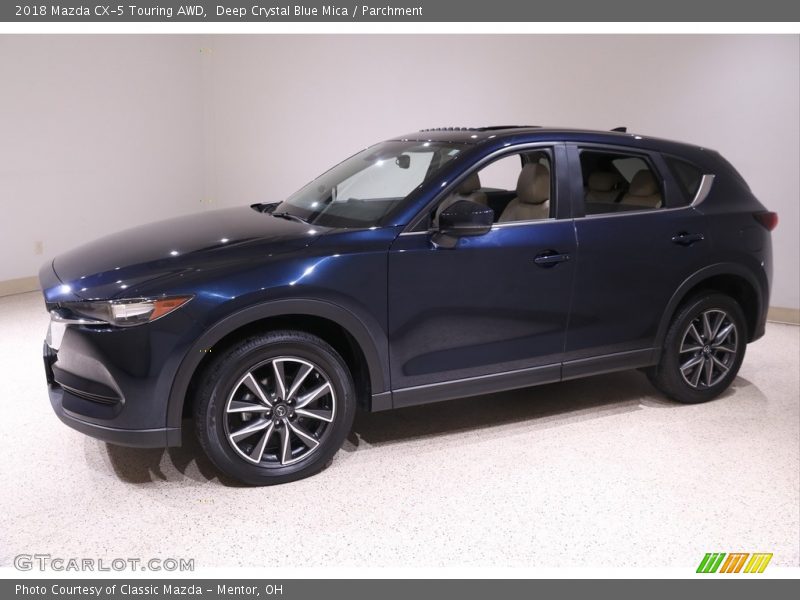 Deep Crystal Blue Mica / Parchment 2018 Mazda CX-5 Touring AWD