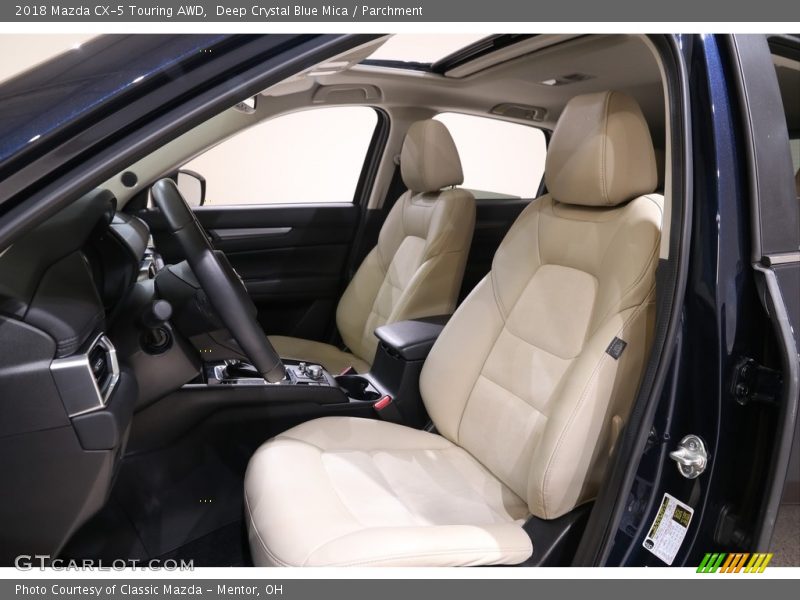 Deep Crystal Blue Mica / Parchment 2018 Mazda CX-5 Touring AWD
