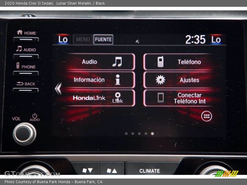 Lunar Silver Metallic / Black 2020 Honda Civic Si Sedan