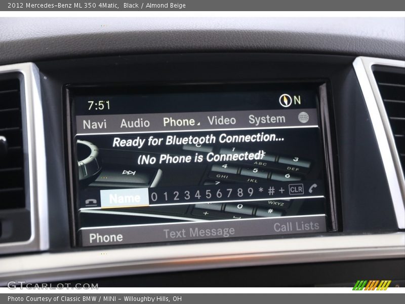 Black / Almond Beige 2012 Mercedes-Benz ML 350 4Matic