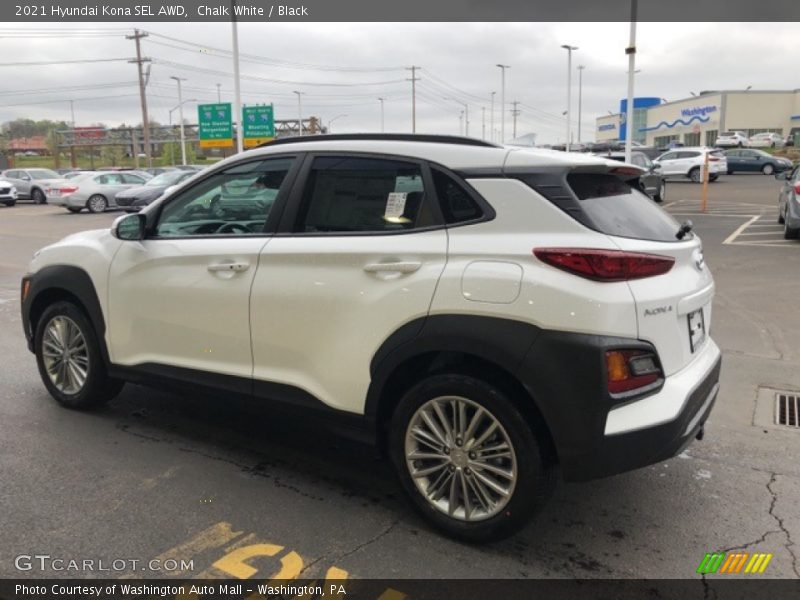 Chalk White / Black 2021 Hyundai Kona SEL AWD