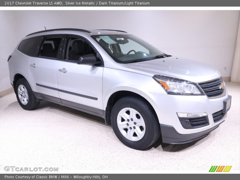 Silver Ice Metallic / Dark Titanium/Light Titanium 2017 Chevrolet Traverse LS AWD