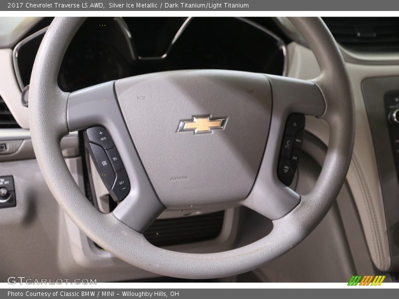 Silver Ice Metallic / Dark Titanium/Light Titanium 2017 Chevrolet Traverse LS AWD