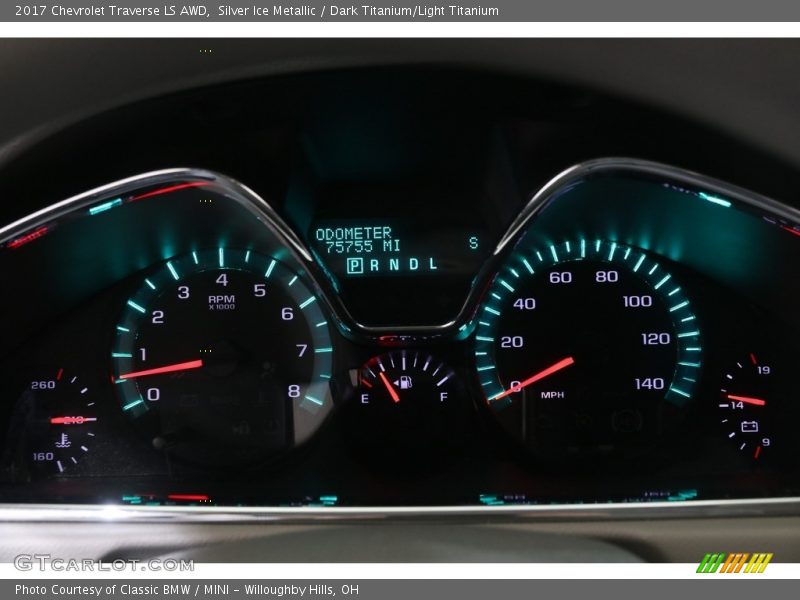 Silver Ice Metallic / Dark Titanium/Light Titanium 2017 Chevrolet Traverse LS AWD