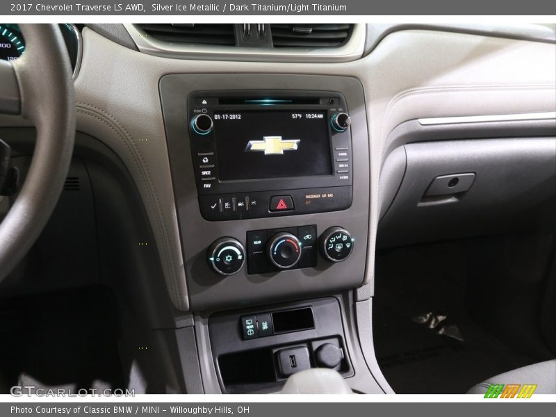 Silver Ice Metallic / Dark Titanium/Light Titanium 2017 Chevrolet Traverse LS AWD