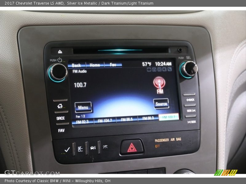 Silver Ice Metallic / Dark Titanium/Light Titanium 2017 Chevrolet Traverse LS AWD