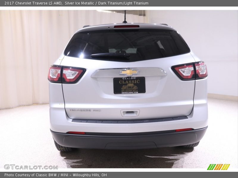 Silver Ice Metallic / Dark Titanium/Light Titanium 2017 Chevrolet Traverse LS AWD