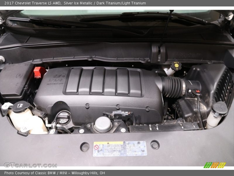Silver Ice Metallic / Dark Titanium/Light Titanium 2017 Chevrolet Traverse LS AWD