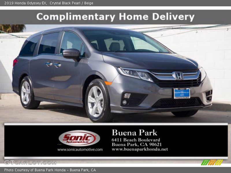 Crystal Black Pearl / Beige 2019 Honda Odyssey EX