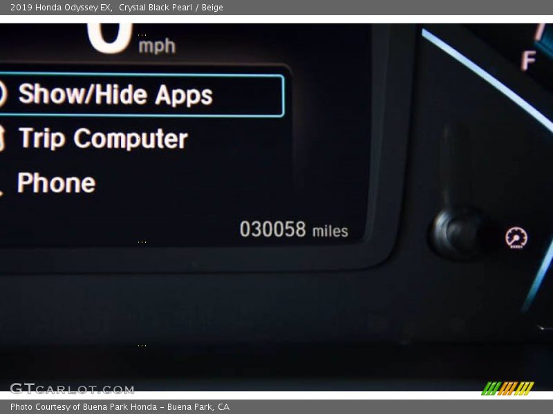 Crystal Black Pearl / Beige 2019 Honda Odyssey EX