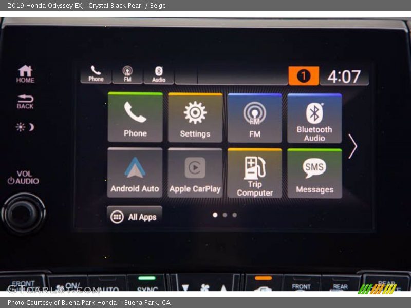 Crystal Black Pearl / Beige 2019 Honda Odyssey EX