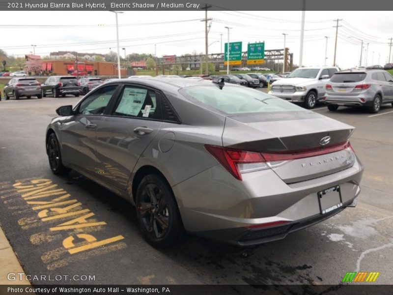 Electric Shadow / Medium Gray 2021 Hyundai Elantra Blue Hybrid