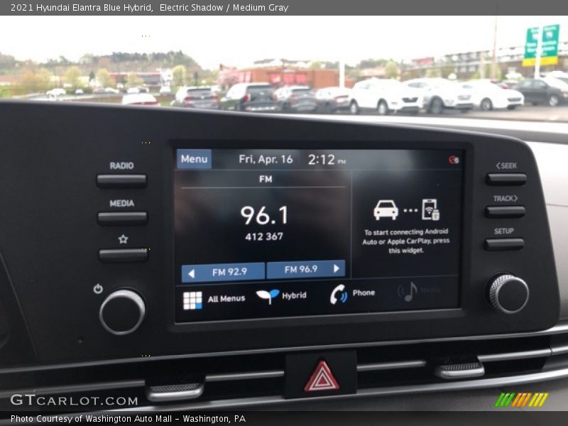 Electric Shadow / Medium Gray 2021 Hyundai Elantra Blue Hybrid