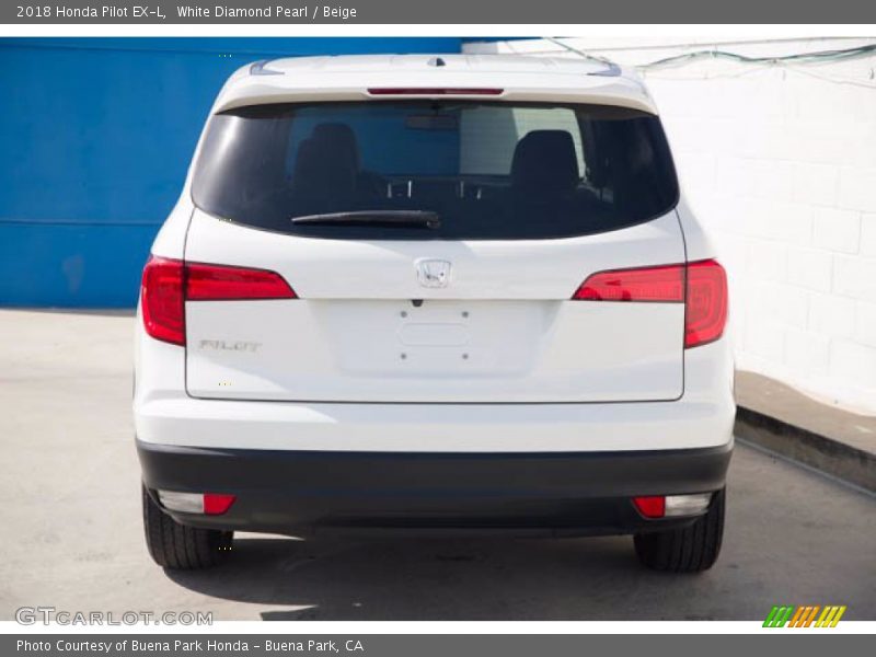 White Diamond Pearl / Beige 2018 Honda Pilot EX-L