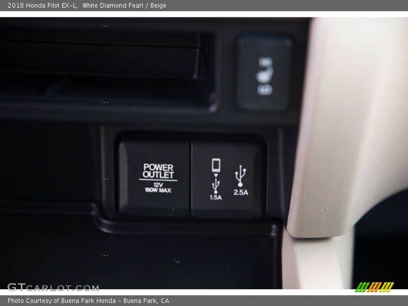 White Diamond Pearl / Beige 2018 Honda Pilot EX-L