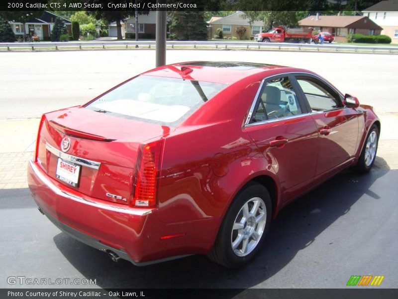 Crystal Red / Cashmere/Cocoa 2009 Cadillac CTS 4 AWD Sedan