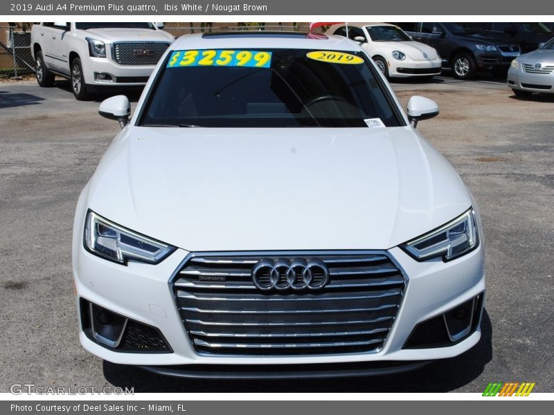 Ibis White / Nougat Brown 2019 Audi A4 Premium Plus quattro