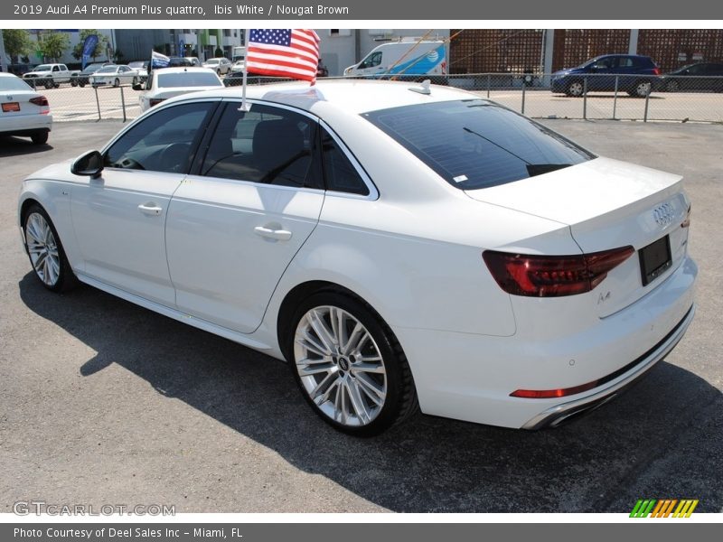 Ibis White / Nougat Brown 2019 Audi A4 Premium Plus quattro