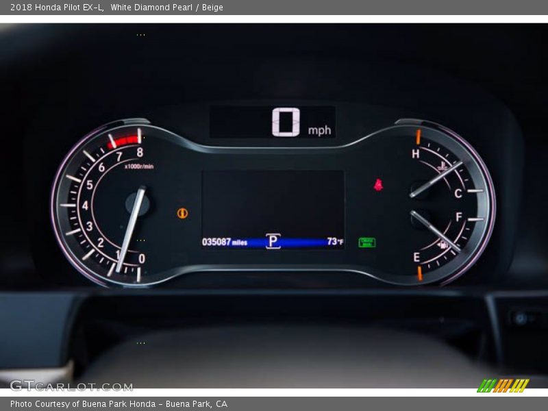  2018 Pilot EX-L EX-L Gauges