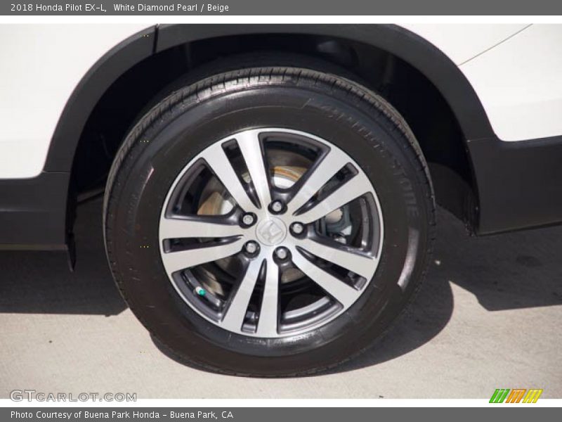 White Diamond Pearl / Beige 2018 Honda Pilot EX-L