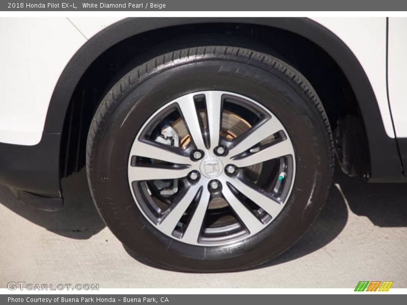 White Diamond Pearl / Beige 2018 Honda Pilot EX-L