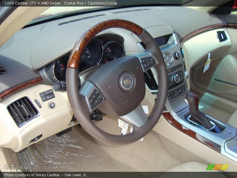 Crystal Red / Cashmere/Cocoa 2009 Cadillac CTS 4 AWD Sedan