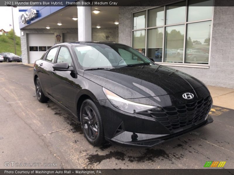 Phantom Black / Medium Gray 2021 Hyundai Elantra Blue Hybrid