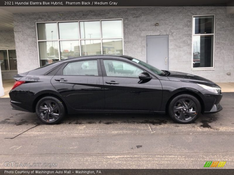 Phantom Black / Medium Gray 2021 Hyundai Elantra Blue Hybrid