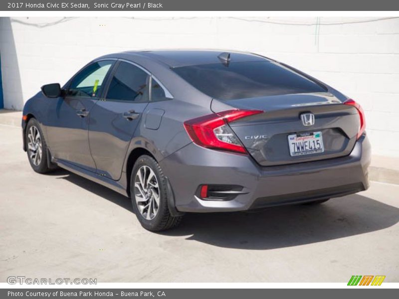 Sonic Gray Pearl / Black 2017 Honda Civic EX Sedan