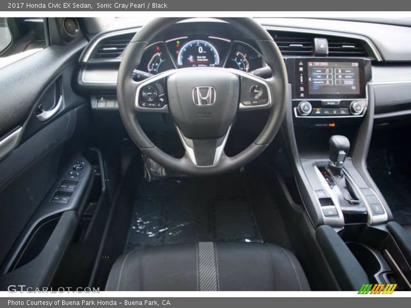 Sonic Gray Pearl / Black 2017 Honda Civic EX Sedan