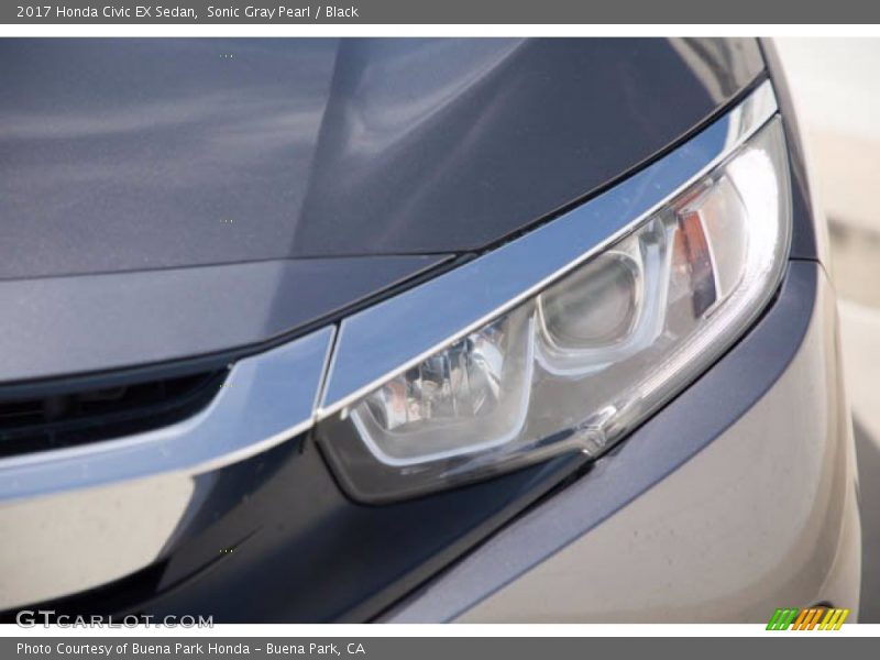 Sonic Gray Pearl / Black 2017 Honda Civic EX Sedan
