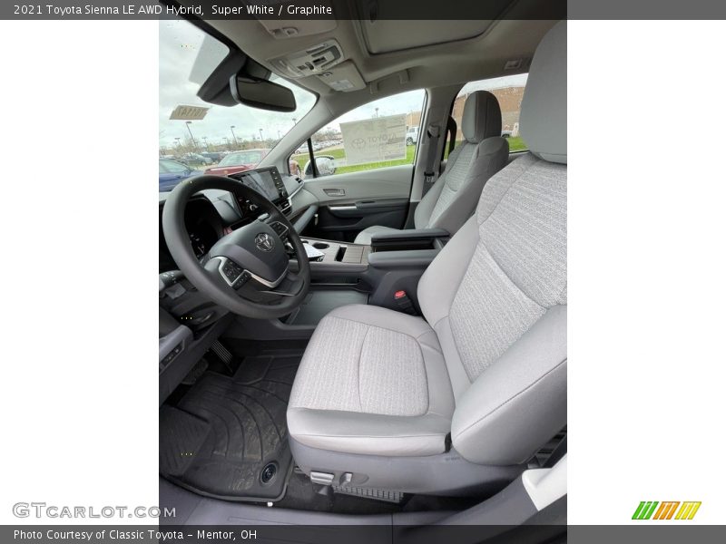 Super White / Graphite 2021 Toyota Sienna LE AWD Hybrid