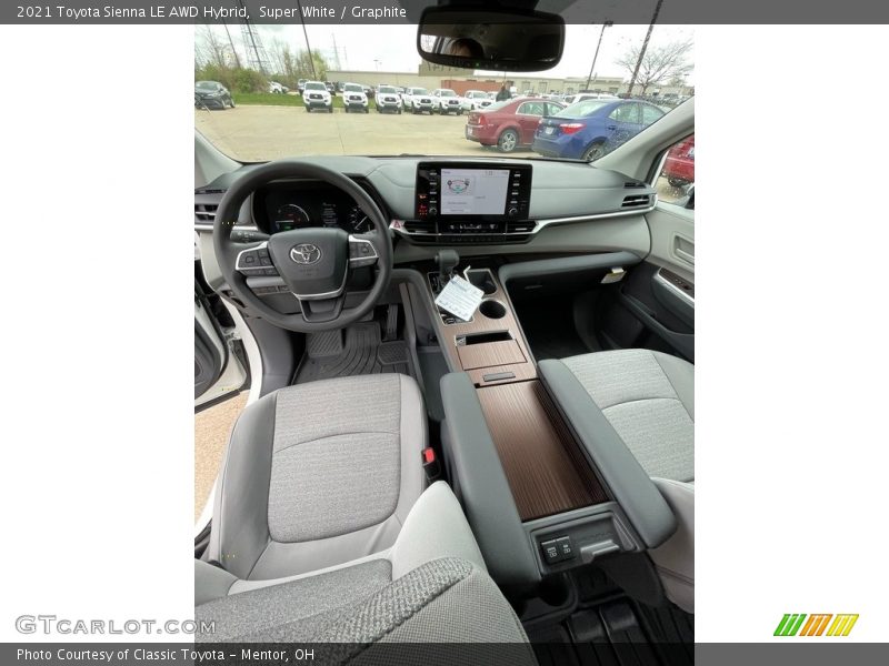 Super White / Graphite 2021 Toyota Sienna LE AWD Hybrid
