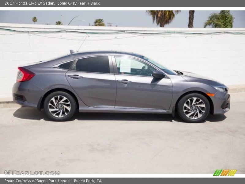 Sonic Gray Pearl / Black 2017 Honda Civic EX Sedan