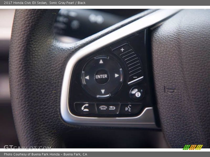 Sonic Gray Pearl / Black 2017 Honda Civic EX Sedan